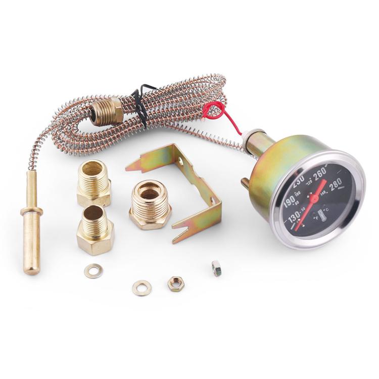 Car Modification Mechanical Dual-Display Water Temperature Gauge with 3 x Adapters, Dual-Display Water Temperature Gauge