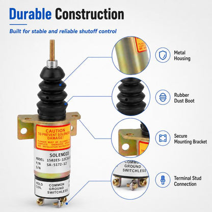 For Woodward Solenoid Valve 12V Engine Shutdown Valve 1502ES-12C3U1B2S1, SA-5172-12, For Woodward 12V