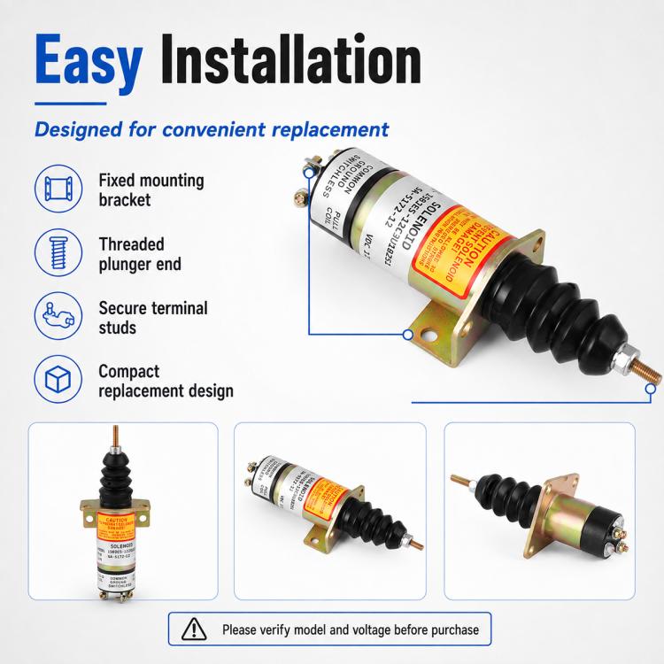 For Woodward Solenoid Valve 12V Engine Shutdown Valve 1502ES-12C3U1B2S1, SA-5172-12, For Woodward 12V