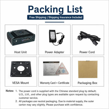 3161 Multi-Port Intel 12th Gen i7-1255U Mini Industrial PC, i7-1255U 8GB + 128GB Hard Drive