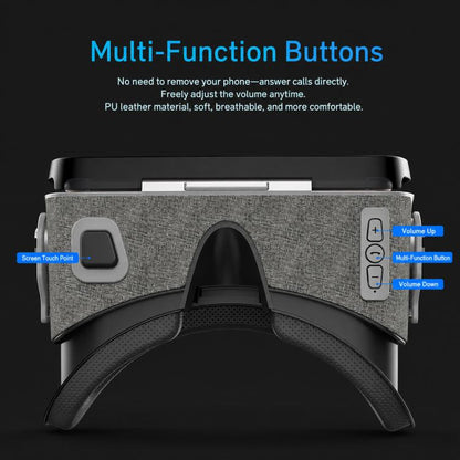 VR SHINECON G07E Earphone Edition VR Glasses for 4.7-6.1 inch Phone, G07E Host, G07E+052, G07E+053, G07E+B01, G07E+B03, G07E+C8S with Holder, G07E+S01, G07E+Y1 Black