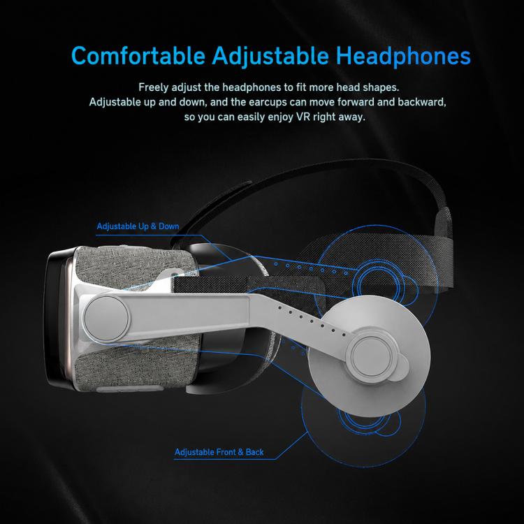 VR SHINECON G07E Earphone Edition VR Glasses for 4.7-6.1 inch Phone, G07E Host, G07E+052, G07E+053, G07E+B01, G07E+B03, G07E+C8S with Holder, G07E+S01, G07E+Y1 Black