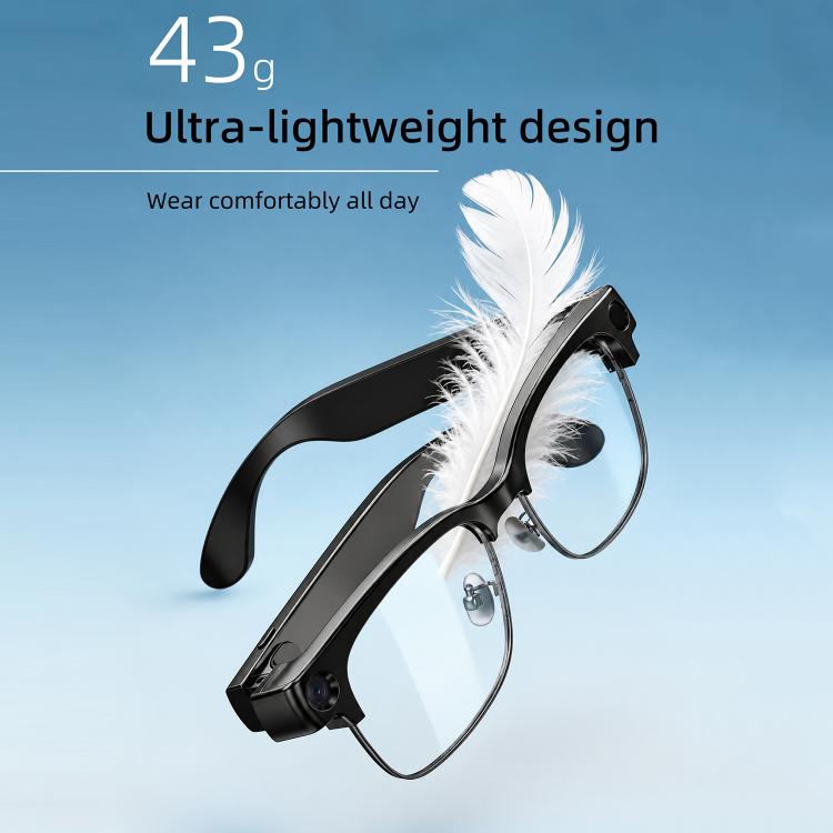 E09B Smart AI Glasses with 8MP HD Camera, BT Call, Video Recording, WiFi Transmission, Al Smart Voice Assistant, E09B
