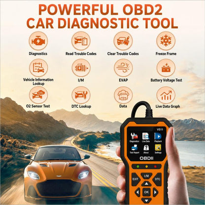 V511 Car OBD2 Diagnostic Scanner, Engine Fault Code Reading and Clearing Tool