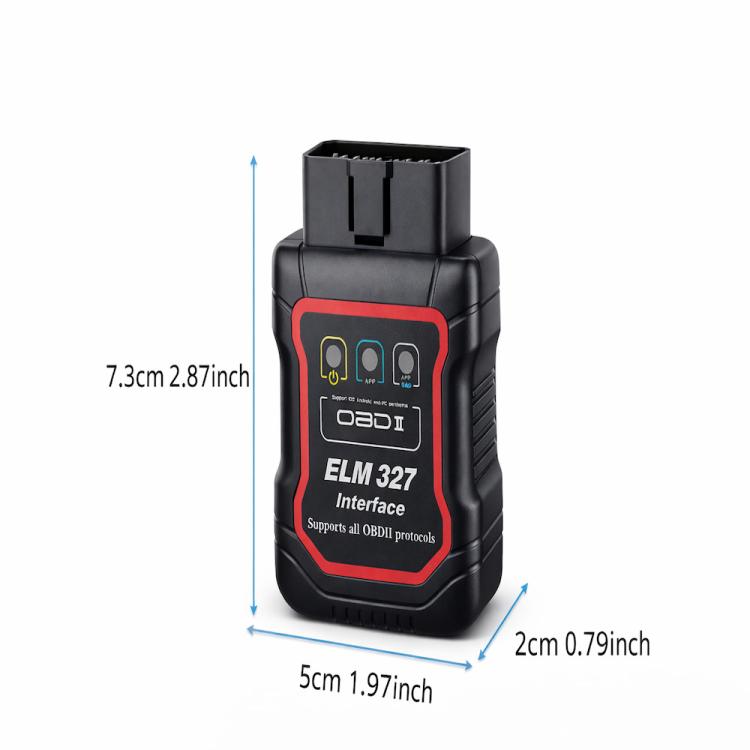 ELM 327 OBD2 Car Fault Diagnostic Tool Bluetooth Wireless Auto Code Reader Adapter, Black