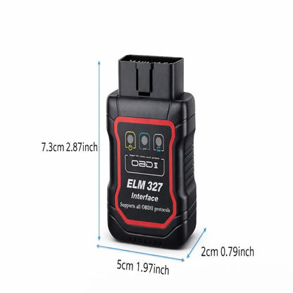 ELM 327 OBD2 Car Fault Diagnostic Tool Bluetooth Wireless Auto Code Reader Adapter, Black