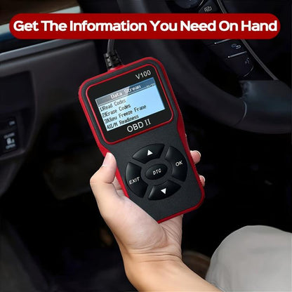 V100 Car OBD2 Diagnostic Scanner, Fault Code Reader, Engine Fault Diagnostic Tool, V100