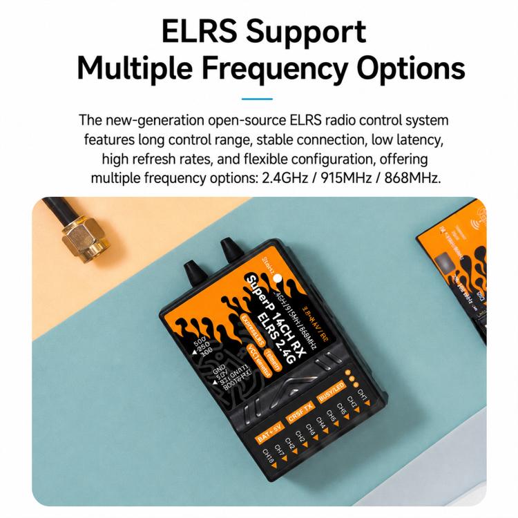 BETAFPV SuperP 14CH ELRS Diversity Receiver Long-range ELRS receiver, ELRS 2.4G, ELRS 915M