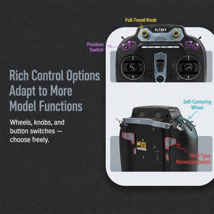 FlySky FS-ST16 2.4GHz 16CH ANT Protocol Radio Transmitter, FS-ST16 Left + SR8, FS-ST16 Right + SR8, FS-ST16 Double Return + SR8