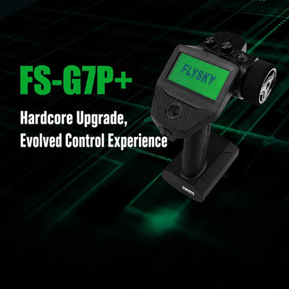 FlySky G7P+ 10CH RC Transmitter 2.4GHz 10 Channels LCD Display Remote Controller for RC Car Boat, G7P+