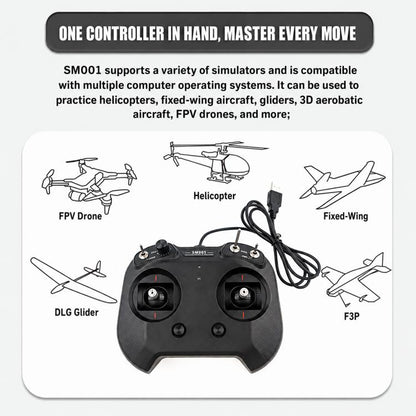 FlySky FS-SM001 8CH RC Flight Simulator Controller