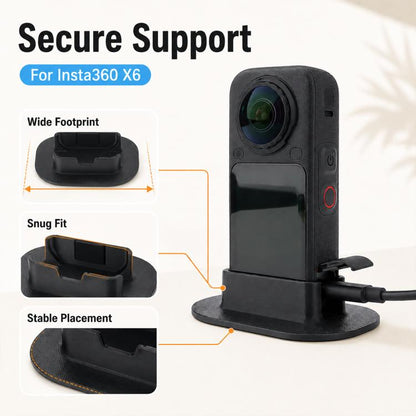 Extra-large Quick-Release Camera Desktop Non-Slip Base Mount, For Insta360 X6