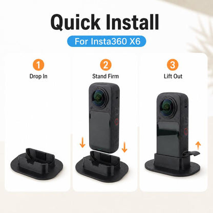 Extra-large Quick-Release Camera Desktop Non-Slip Base Mount, For Insta360 X6
