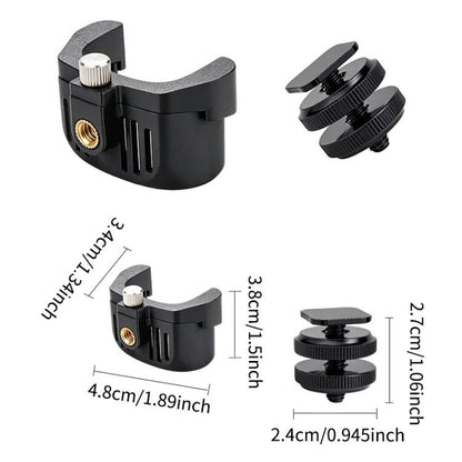 Multi-functional Expansion Bracket with 1/4 Screw Hole & Cold Shoe Adapter, For Insta360 Luna Ultra