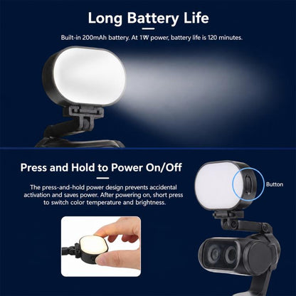 Mini LED Fill Light Warm / Cool Soft Light for Vlogging / Livestreaming / Selfies, For Insta360 Luna Ultra