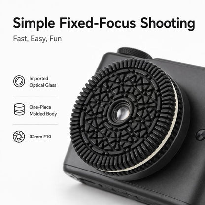 32mm F10 Fixed-Focus Pancake Lens for Canon EF-M Mount Mirrorless Cameras, For Canon EF-M-mount