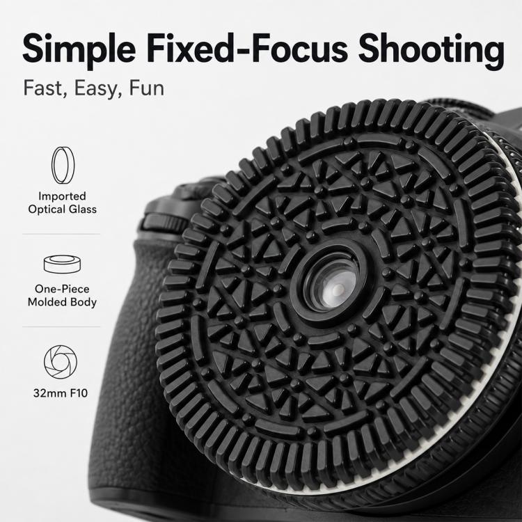 32mm F10 Fixed-Focus Pancake Lens for Nikon Z-mount Mirrorless Cameras, For Nikon Z-mount