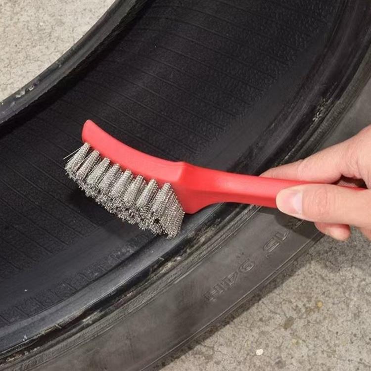 Car Tire Repair Buffing Wire Brush, Wheel Rim Steel Wire Cleaning Tool
