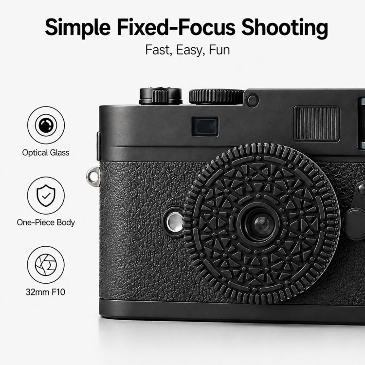 32mm F10 Fixed-Focus Pancake Lens for Leica M-mount Mirrorless Cameras, For Leica M-mount