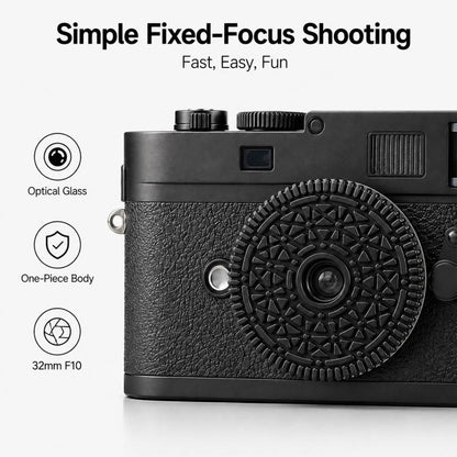 32mm F10 Fixed-Focus Pancake Lens for Leica M-mount Mirrorless Cameras, For Leica M-mount