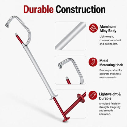 No-Removal Brake Disc Thickness Gauge, Car Brake Rotor Thickness Measuring Tool