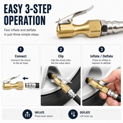 Car Air Tire Quick Inflation Deflation Valve, Pneumatic Inflation Tool, With Independent Switch, Without Independent Switch