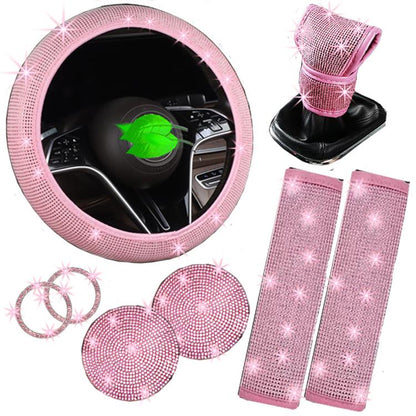 Car Diamond Studded Steering Wheel Cover, Diameter: 38cm