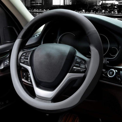 Car Microfiber Leather Steering Wheel Cover, Diameter: 38cm, with Inner Ring, without Inner Ring