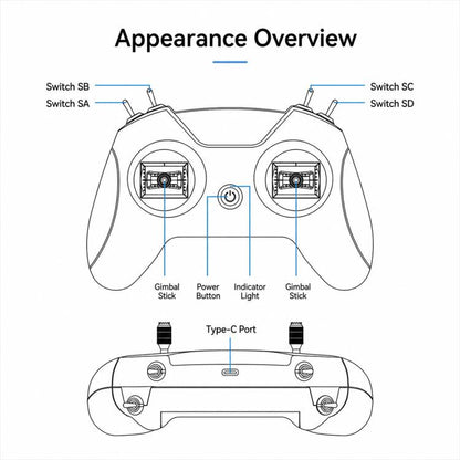 BETAFPV LiteRadio2 SIM FPV RC Flight Simulator Controller For DJI Aerofly RC8