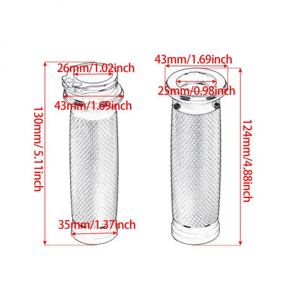 1 Pair Universal 25mm Retro RSD Motorcycle Handlebar Grips