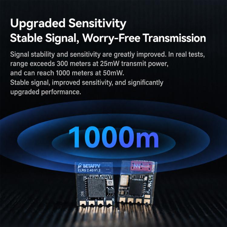 BETAFPV ELRS Lite Receiver Flat Antenna V1.2 2.4GHz Module, ELRS Lite
