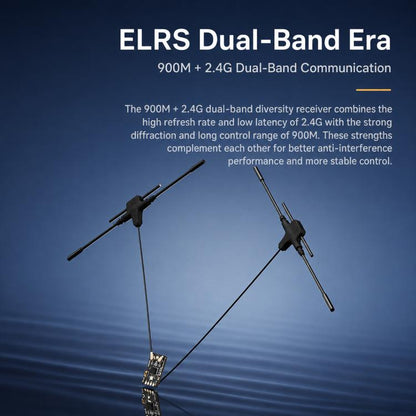 BETAFPV SuperX Nano ELRS Gemini Xross Dual-frequency Receiver ELRS 2.4GHz + 915M Module, SuperX