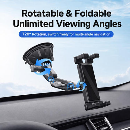 Car Dashboard / Windshield Tablets and Smartphones Suction Holder, Extension Rod, Short Rod