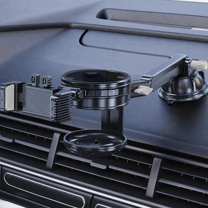 Car Dashboard / Windshield Suction Cup Phone and Water Cup Holder, Extension Rod, Short Rod