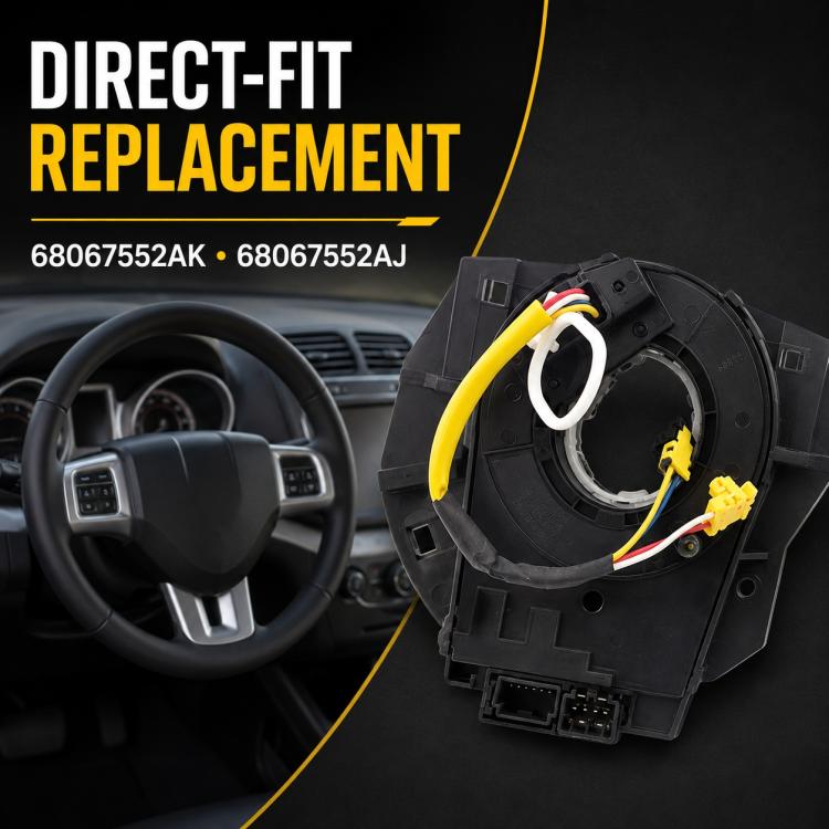 Car Steering Wheel Airbag Clock Spring Spiral Cable 68067552AK, For Dodge Journey 2011-2018