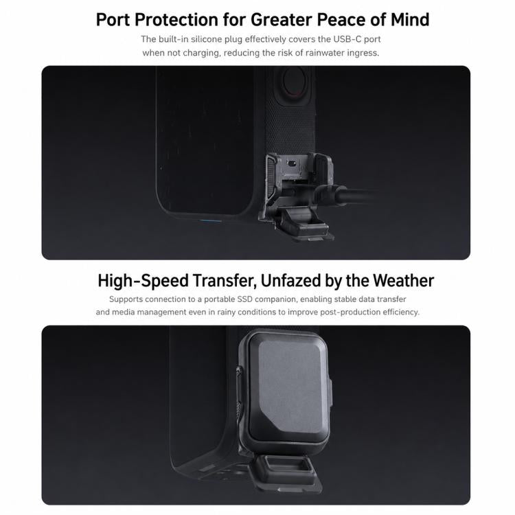 Original Insta360 X6 Charging Rainproof Cover, Charging Rainproof Cover