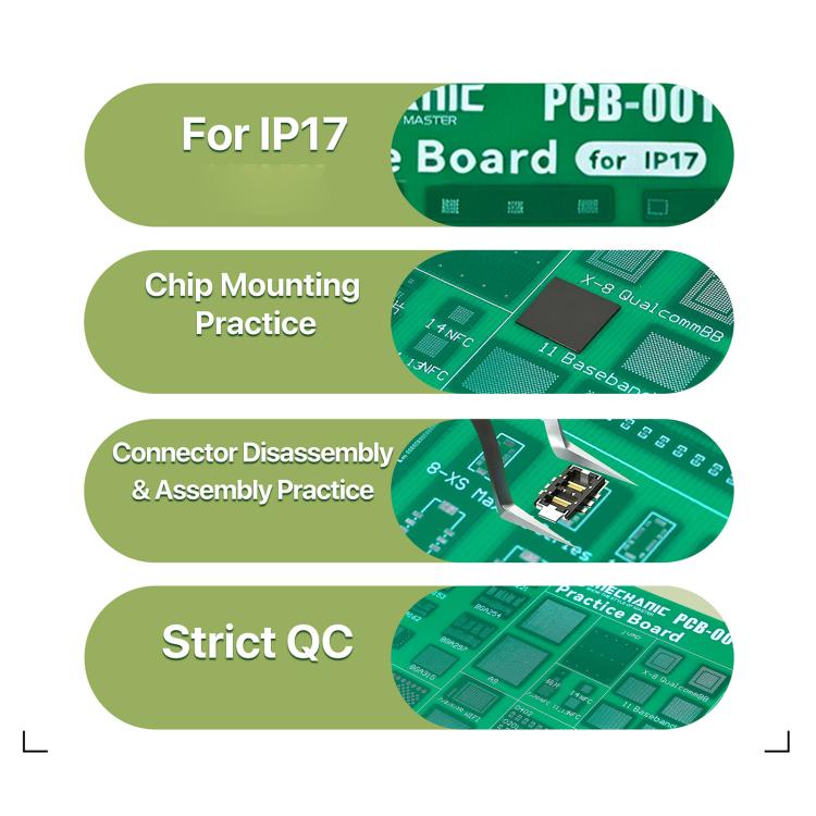 MECHANIC PCB-001 BGA Chip Connector Socket Stencil Practice Board For iPhone 17 Series, PCB-001