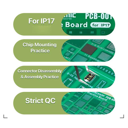 MECHANIC PCB-001 BGA Chip Connector Socket Stencil Practice Board For iPhone 17 Series, PCB-001
