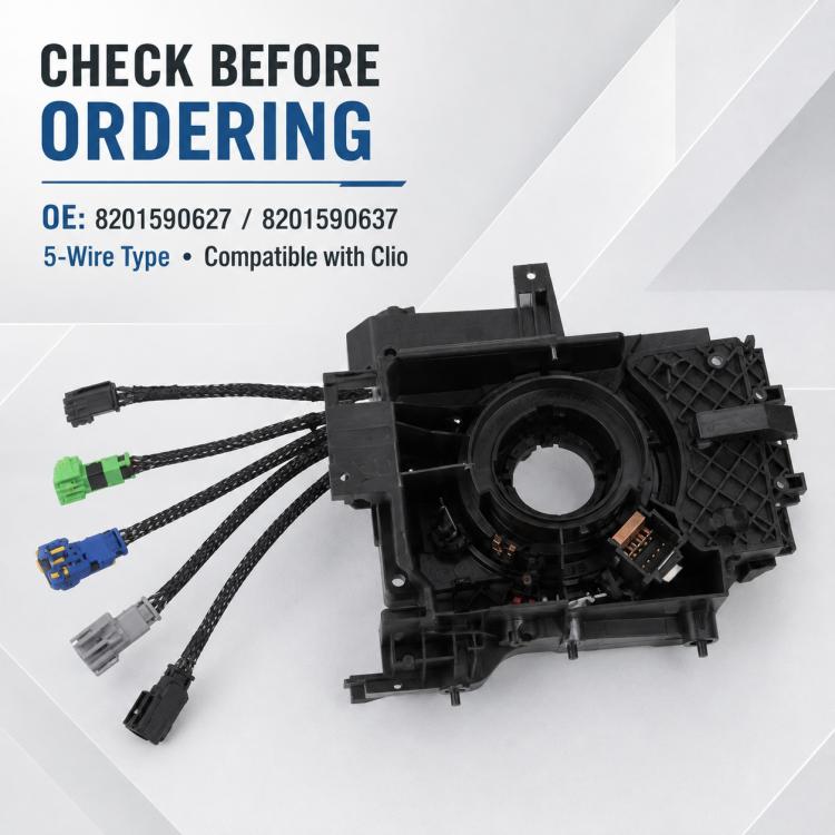 Car Steering Wheel Airbag Clock Spring Spiral Cable 8201590627, For Renault Clio 3 2005-2012