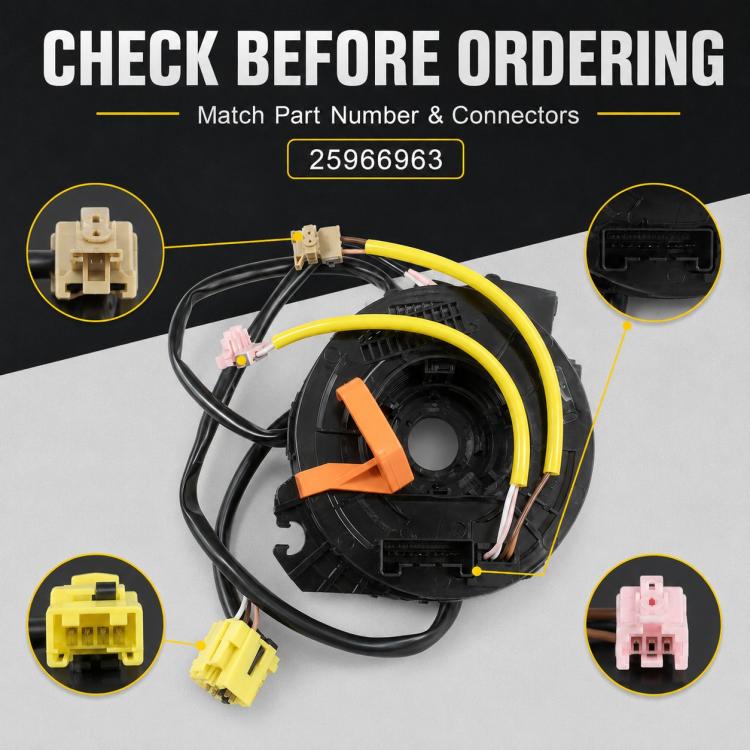 Car Steering Wheel Airbag Clock Spring Spiral Cable 25966963, For Cadillac / Chevrolet