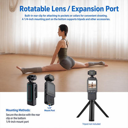 DV01 Portable Handheld Sports Pocket Camera with 180 Rotating Lens, WiFi+32G, WiFi+64G, WiFi+128G, Non-WiFi, Non-WiFi+32G, Non-WiFi+64G, Non-WiFi+128G