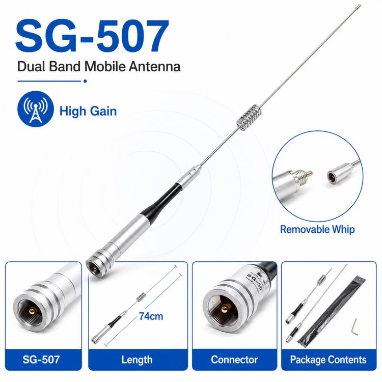 UV Dual-Band Walkie Talkie Mobile Radio High-Gain Antenna