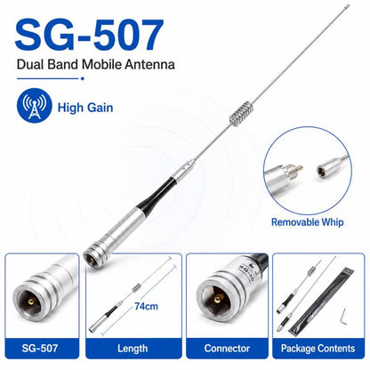 UV Dual-Band Walkie Talkie Mobile Radio High-Gain Antenna