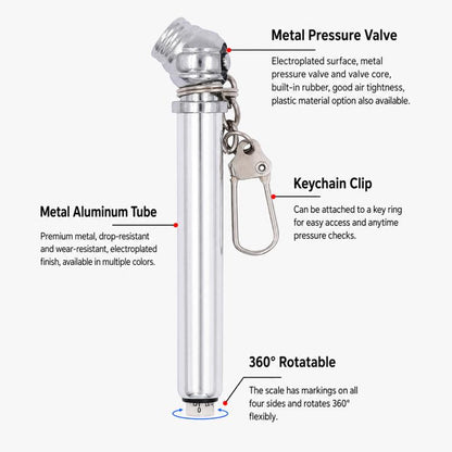 Car Mini Portable Tire Monitoring Gauge Tire Pressure Tool, 10-50 PSI