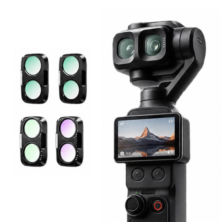 For DJI Osmo Pocket 4P Xasurg Camera Lens Filter, CPL, Black Mist 1/4, NIGHT, 3 in 1 CPL VND Black Mist, 3 in 1 CPL ND32 Black Mist, 4 in 1 CPL ND UV