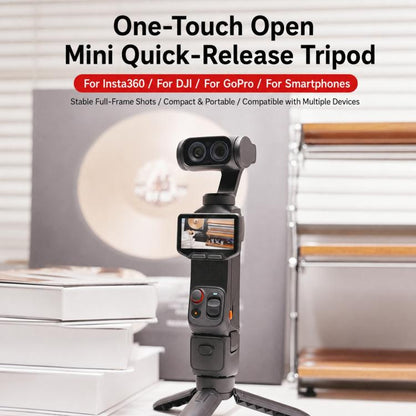Xasurg Mini Handheld Tripod Pop-up Pocket Gimbal Desktop Holder with 1/4 inch Screw