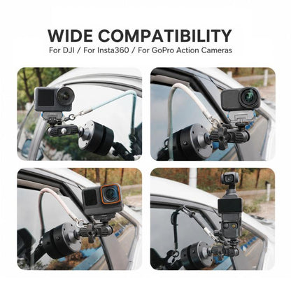 Xasurg Electric Vacuum Suction Cup Mount for DJI, Insta360, GoPro and Other Action Cameras, Suction Cup, Suction Cup + Arm, Suction Cup + Arm + Strap