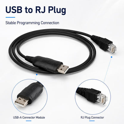 USB Port Mobile Radio Transceiver Programming Data Cable, For Retevis RT-95 / Anytone AT-778UV