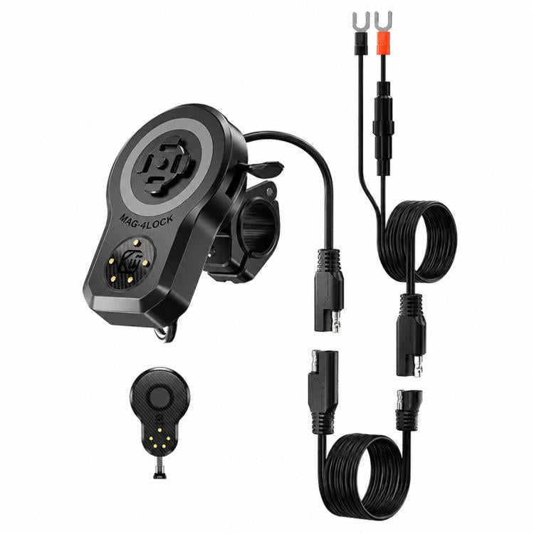 45W Motorcycle 360-degree Rotating Magnetic Phone Wireless Charger Holder, Handlebar Model-A1, Rearview Mirror Mount-A2, Rearview Mirror Arm-A3, M8 Screw-A4, Crossbar-A5, Heavy-Duty Clamp-A6, Oil Pump Base-A7