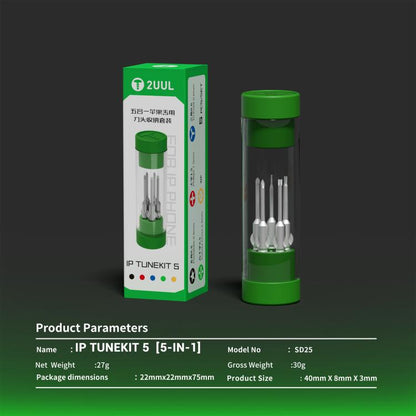 2UUL SD25 Magnetic Screwdriver Bits 4mm 5 in 1 Set